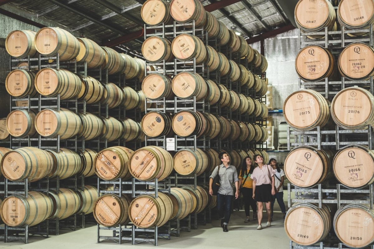 Australian wine regions barrels