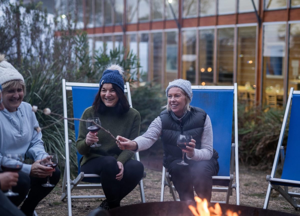 women camping and caravanning