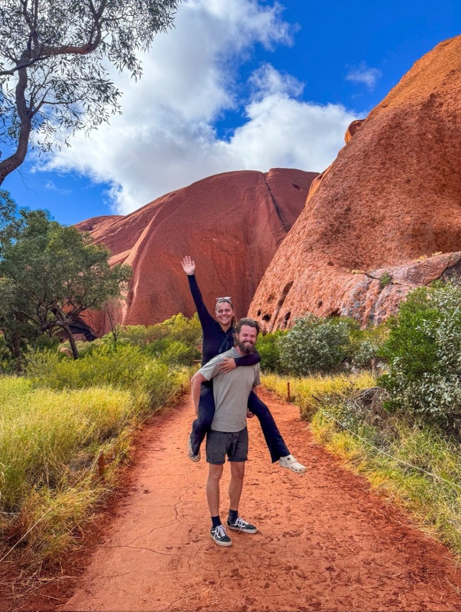 family road trip in the nt uluru