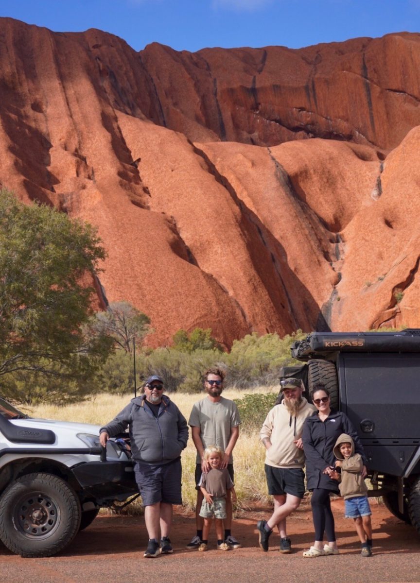 family road trip in the nt uluru