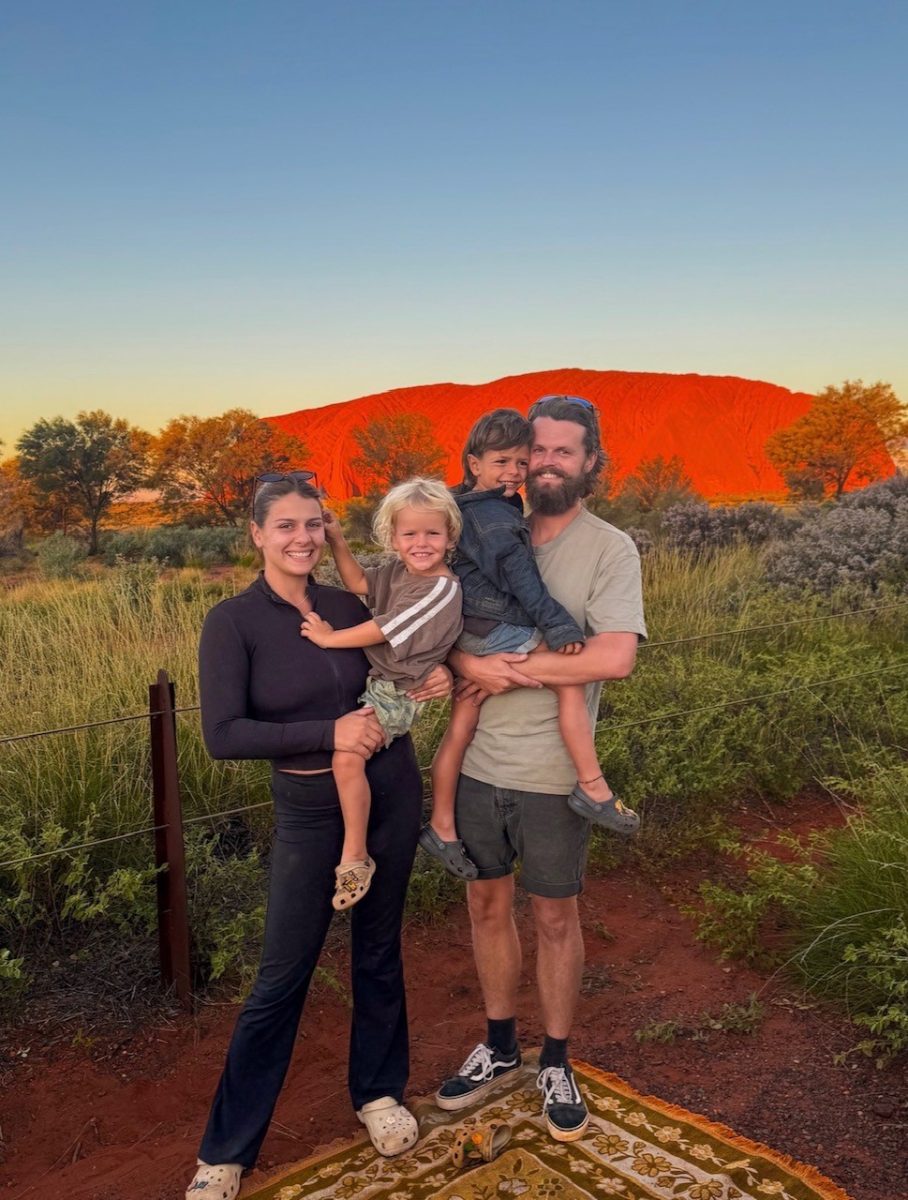 family road trip in the nt uluru
