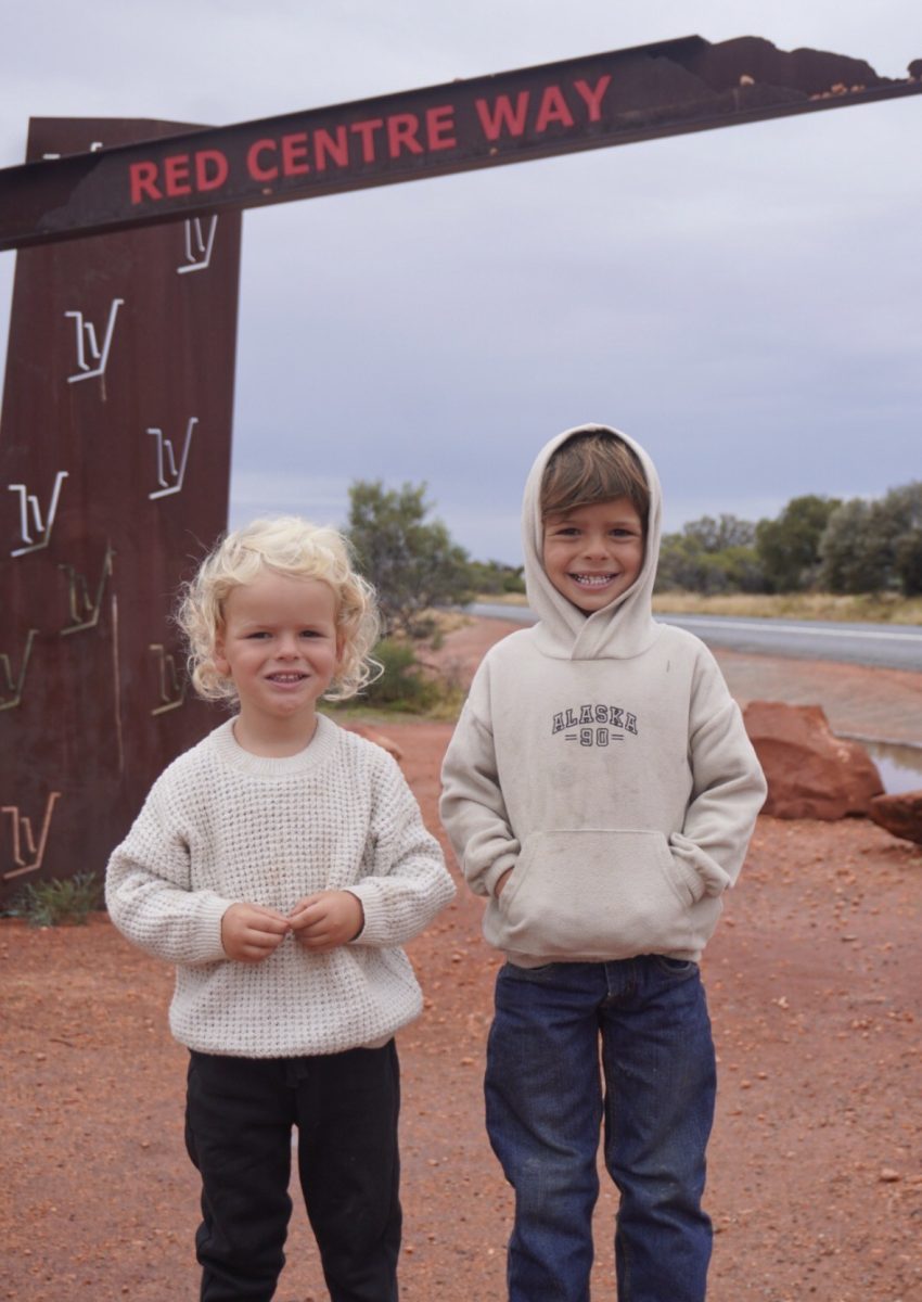 family road trip in the nt uluru