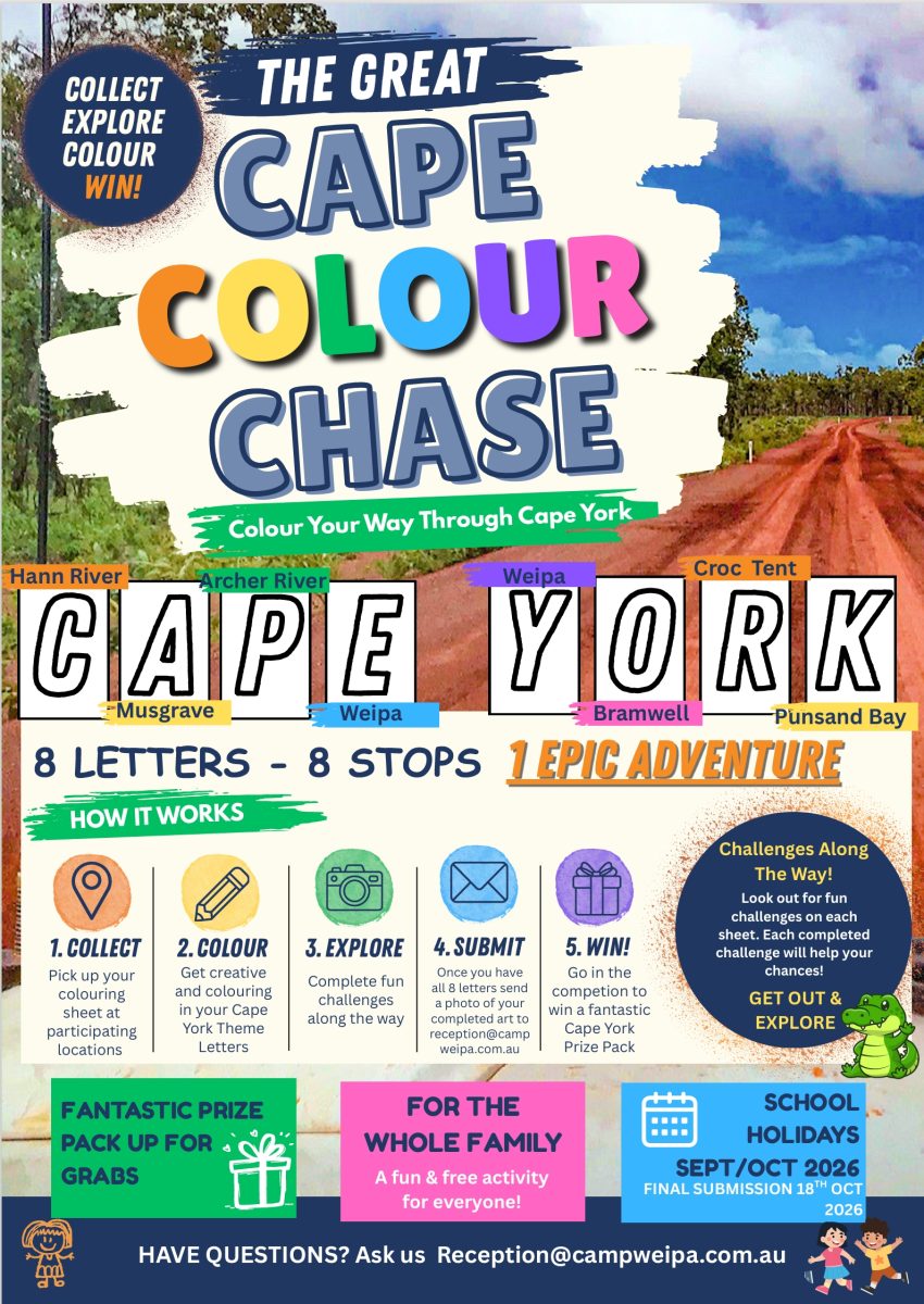 Great Cape Colour Chase from Weipa Camping Ground